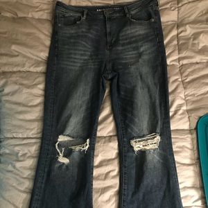 American eagle distressed jeans high waisted